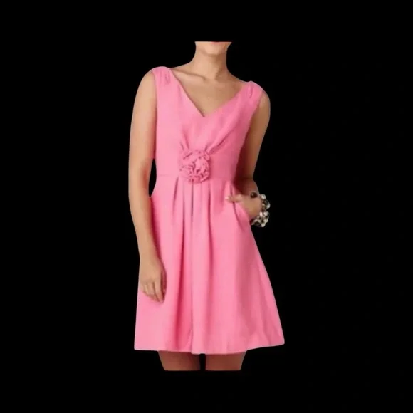 Lilly Pulitzer The Parker Pink V-Neck Dress - Picture 3 of 14